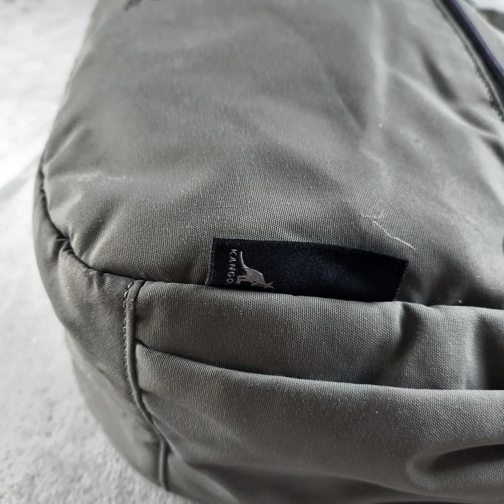 Kangol Messenger Bag Gray Travel Commuter Day Pack Backpack Kangaroo Crossbody